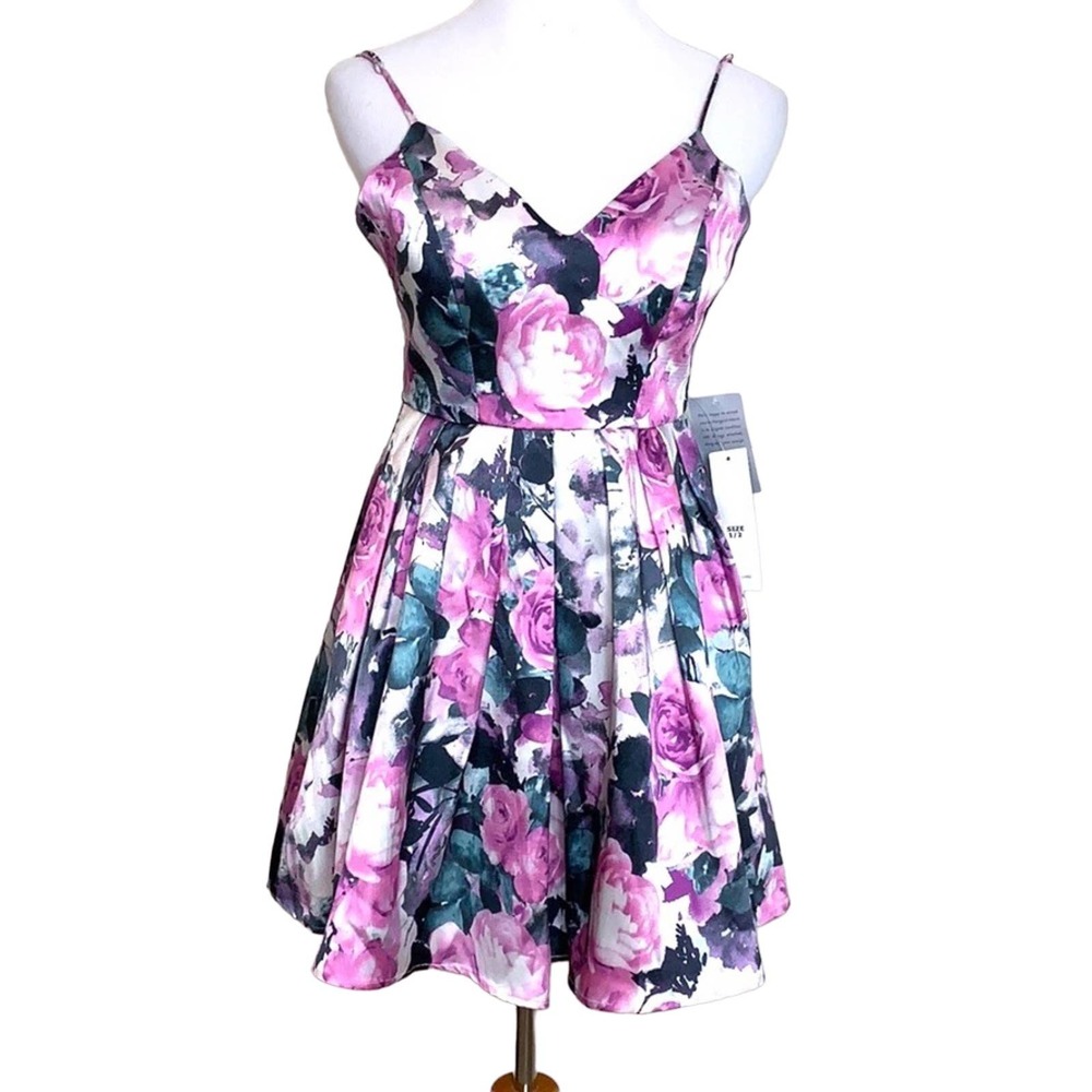 JUMP Floral Fit & Flare Party Dress NWT Size 1/2
